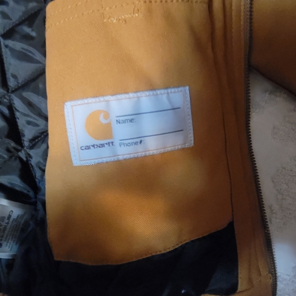 Carhartt Tan Hooded Jacket Size 10/12 Youth - Picture 5 of 8